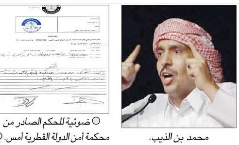السجن المؤبد للشاعر القطري محمد بن الذيب السجن المؤبد للشاعر القطري محمد بن الذيب